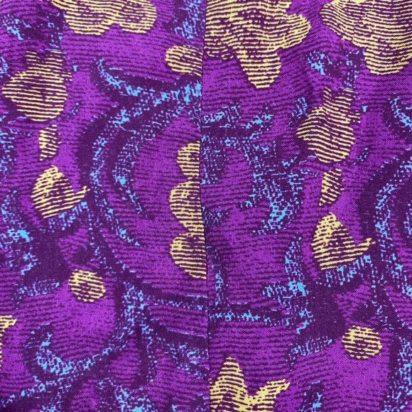Modcloth Purple Floral Print Tie Blouse Size XL - Picture 3 of 5